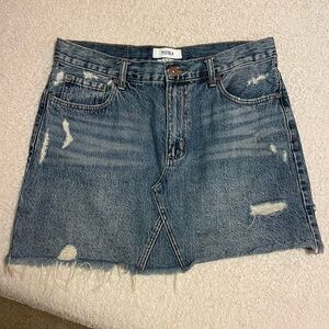 Pistola Denim Distressed Skirt